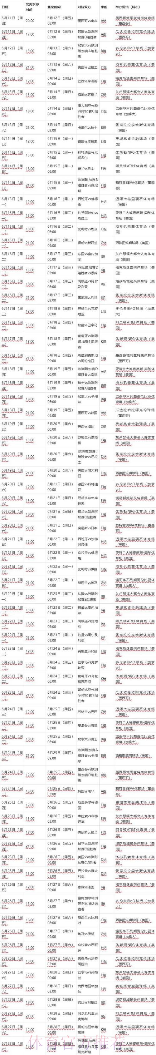 世界杯每日赛程怎么查 世界杯每日赛程怎么查